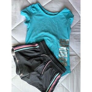 Member's Mark Active Girl Women's Athletic Shorts Gray Striped 3in Inseam